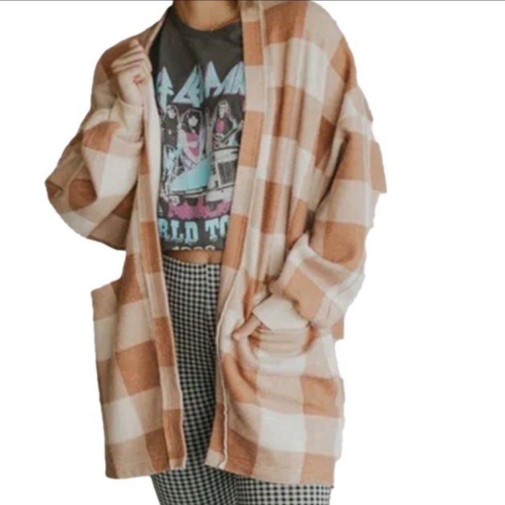 Free People | Benji Check Long Cardigan | Medium - Picture 15 of 16